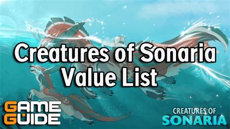 creatures of sonaria|creatures of sonaria worth list.